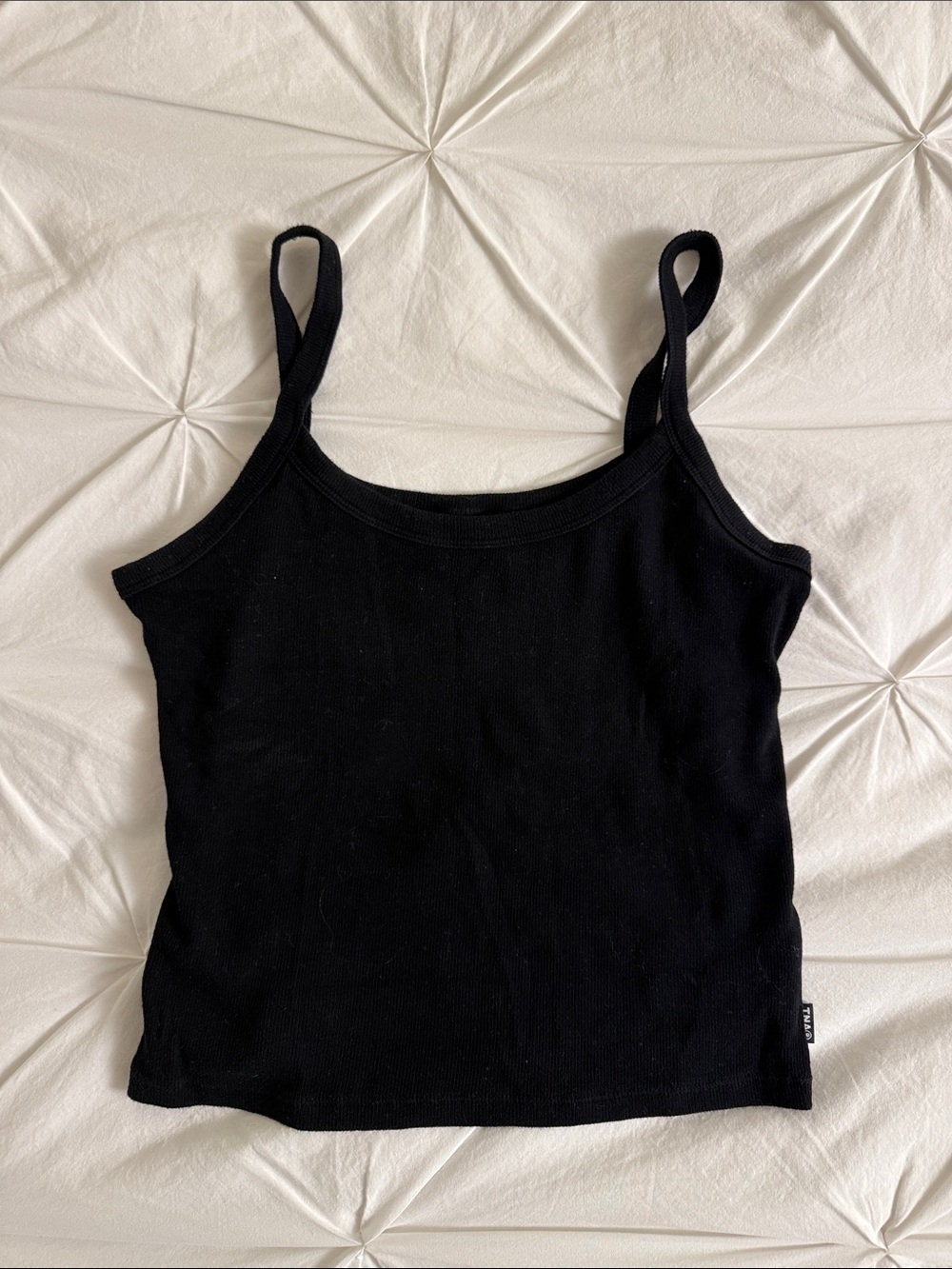 TNA Black Women's Ribbed Tank Top - Classic Camisole